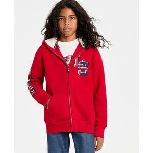 Levi's Boys Jester Red Full Zip Hoodie Large NWT 91L963F